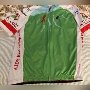 New Hincapie Short-Sleeve Full Zipper Cycling Jersey Elastic Waist w Stay Band